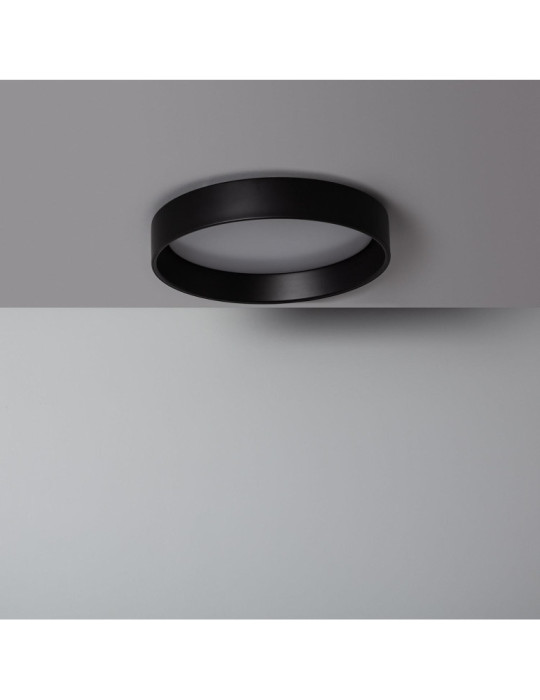 Plafonnier LED 20W Rond Ø450 mm Métal CCT Sélectionnable Noir Design