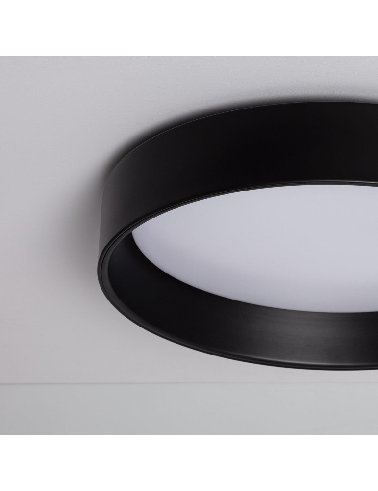 Plafonnier LED 20W Rond Ø450 mm Métal CCT Sélectionnable Noir Design
