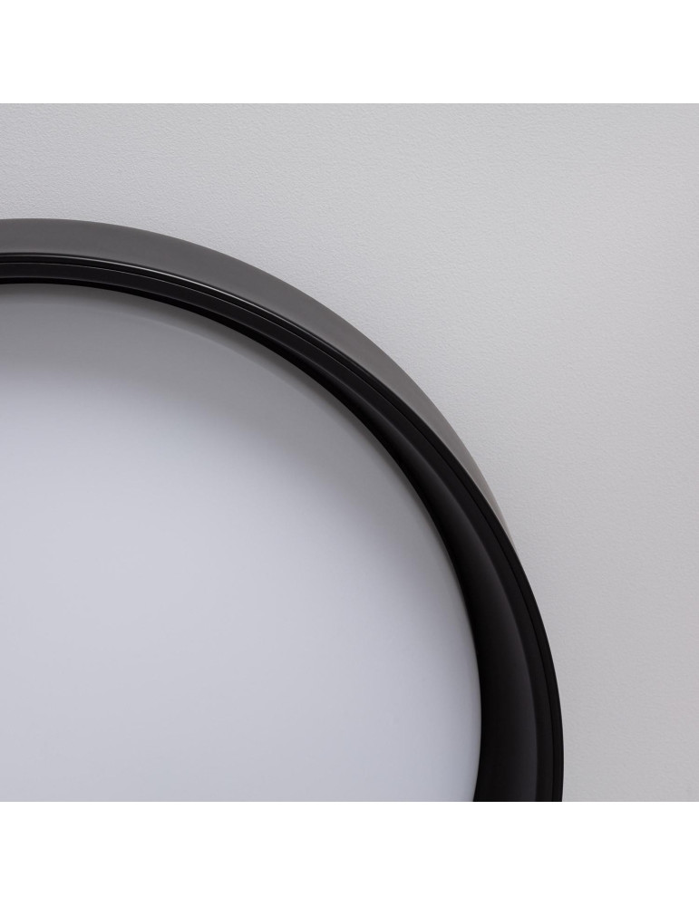 Plafonnier LED 20W Rond Ø450 mm Métal CCT Sélectionnable Noir Design