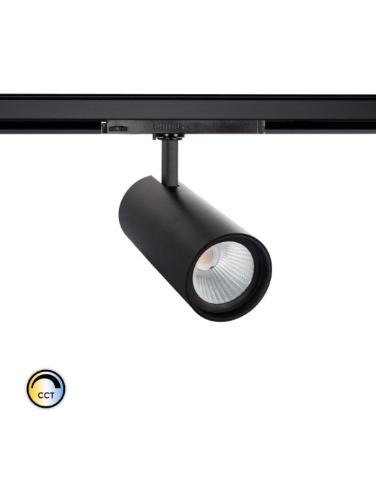 Spot LED sur Rail Triphasé 40W d'Angelo CCT PHILIPS Xitanium Noir Spot LED sur Rail Triphasé 40W d'Angelo CCT PHILIPS Xitanium Noir