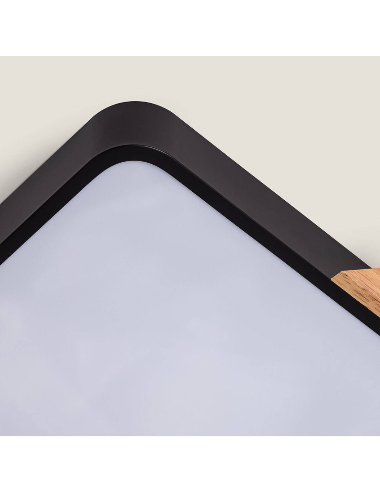 Plafonnier LED 18W Carré Bois 325x325 mm CCT Sélectionnable Semi-Dari