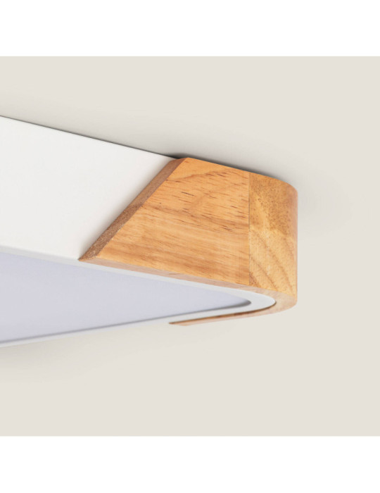 Plafonnier LED 18W Carré Bois 325x325 mm CCT Sélectionnable Semi-Dari