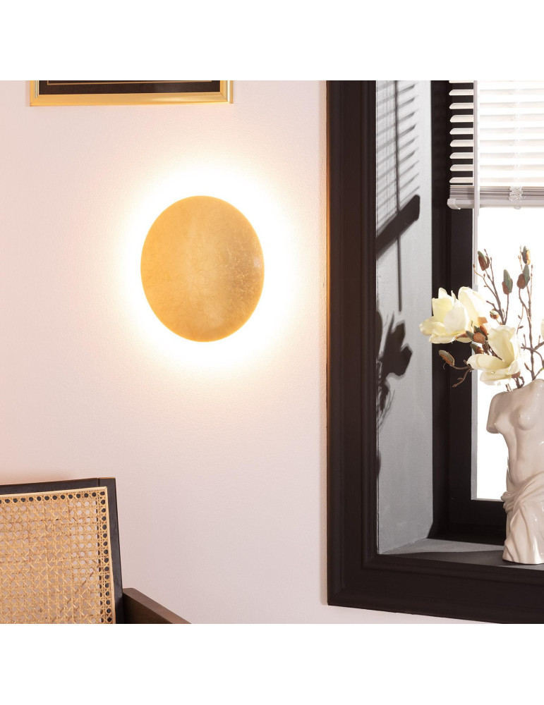Applique Murale LED Aluminium Iris 18W Dorée