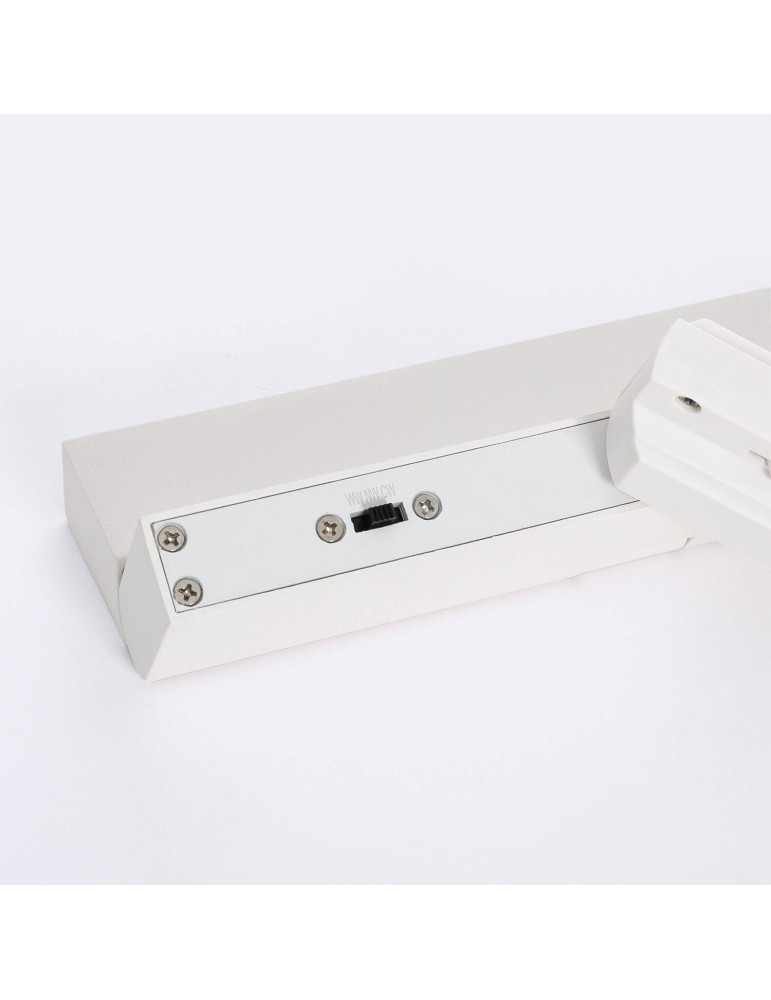 Spot Linéaire LED sur Rail Monophasé 12W CCT Dimmable Elegant Optic Blanc