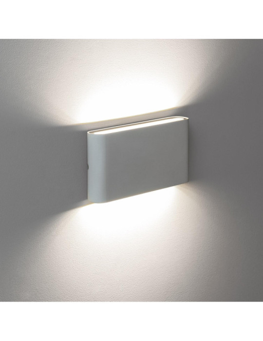 Applique Murale Extérieure  LED 12W Aluminium Rectangulaire Éclairage Double Face Blanche