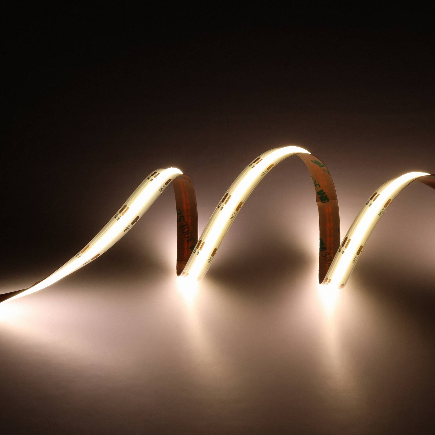 Ruban LED COB CCT 24V DC 560 LEDs/m 5m IP20 CRI90 Largeur 10mm Coupe 2,5cm CCT (2700K - 4000K - 6000K)