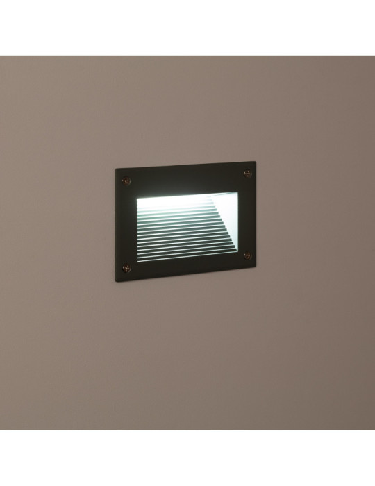 Balise LED Extérieure 3W Encastrable au Mur Mystic Grise