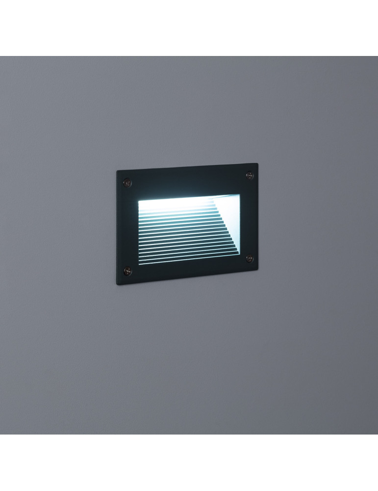 Balise LED Extérieure 3W Encastrable au Mur Mystic Grise