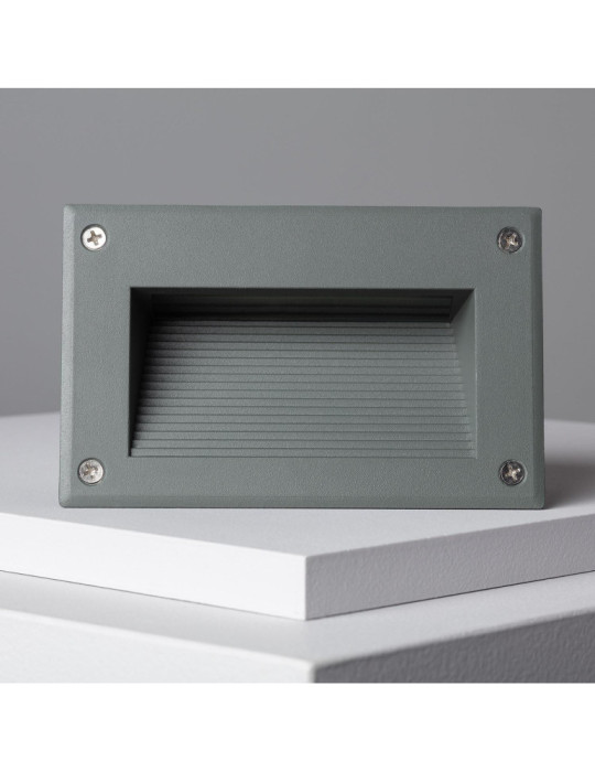 Balise LED Extérieure 3W Encastrable au Mur Mystic Grise