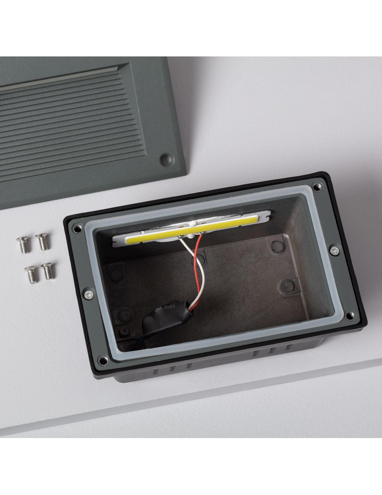 Balise LED Extérieure 3W Encastrable au Mur Mystic Grise