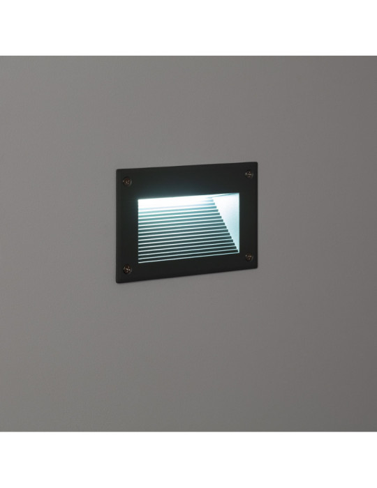 Balise LED Extérieure 3W Encastrable au Mur Mystic Grise