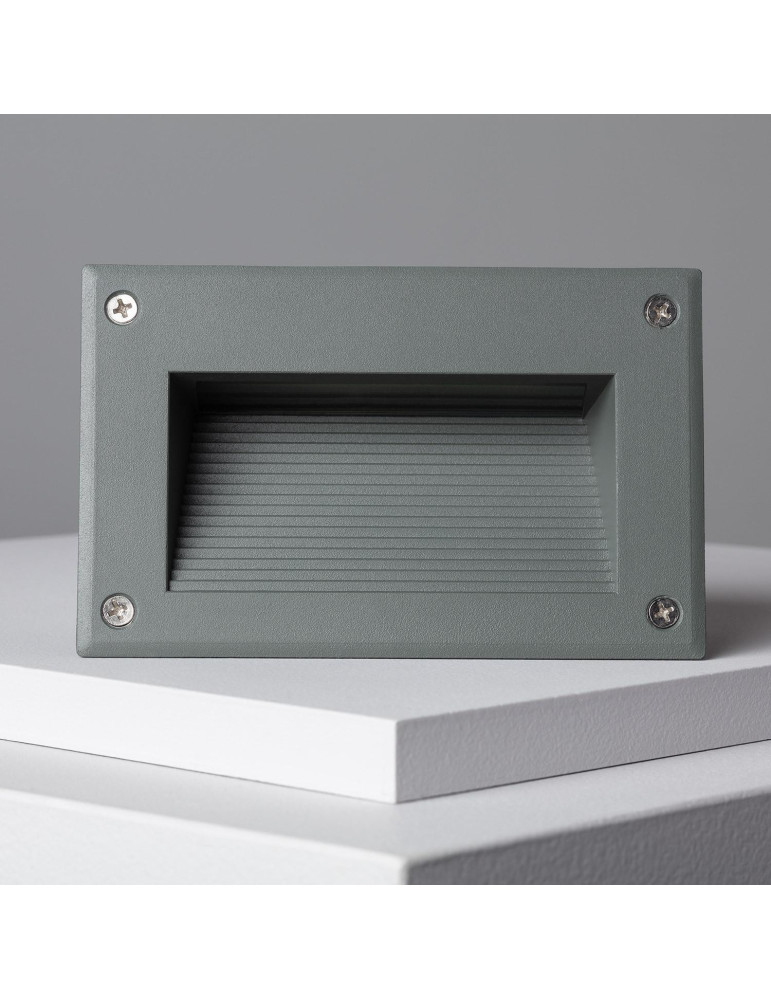 Balise LED Extérieure 3W Encastrable au Mur Mystic Grise