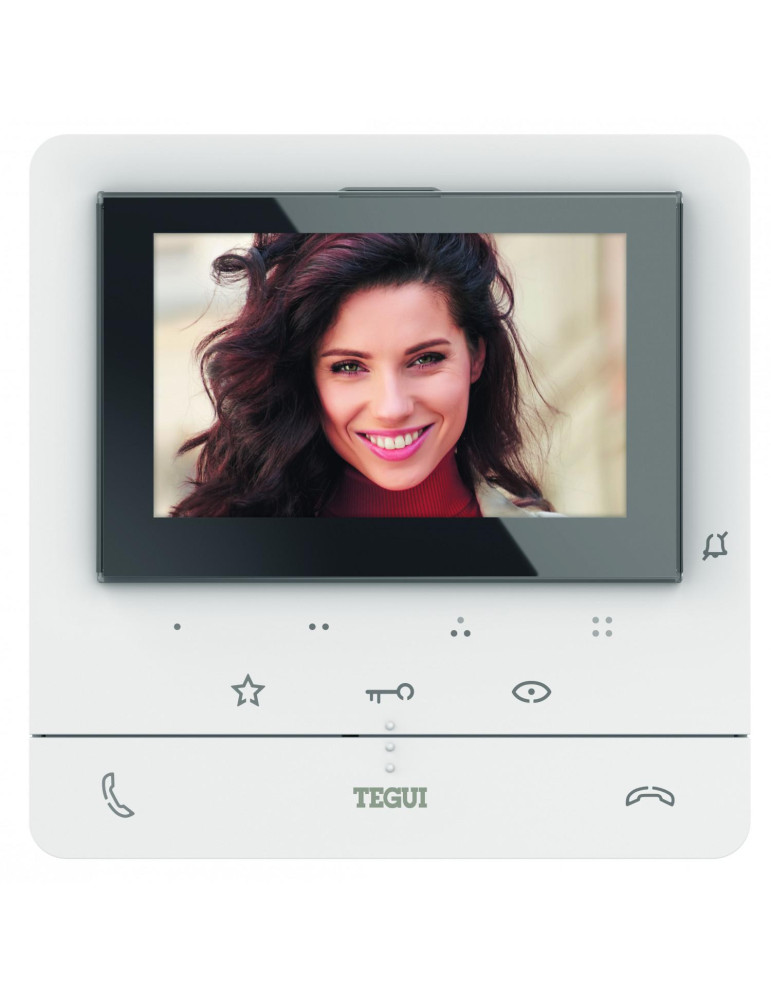 Kit Visiophone 1 Logement 2 Fils avec Panneau SFERA NEW et Moniteur Mains Libres CLASSE 100 V16E Avancé TEGUI 379115