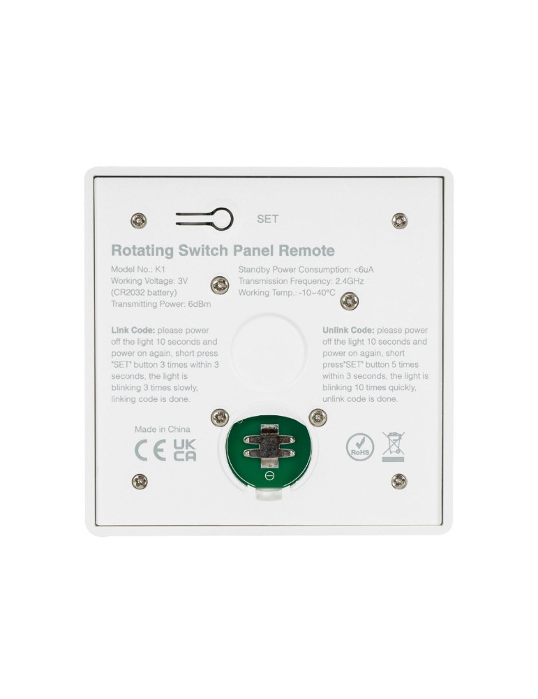 Télécommande Murale RF pour Variateur LED Monochrome MiBoxer K1