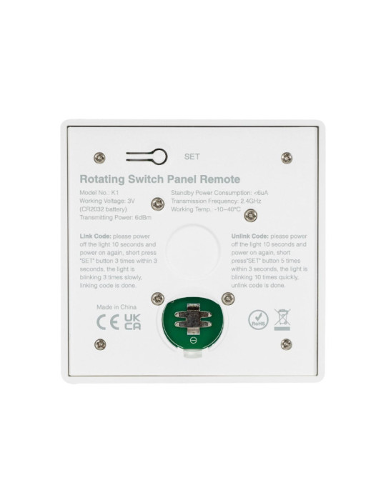 Télécommande Murale RF pour Variateur LED Monochrome MiBoxer K1