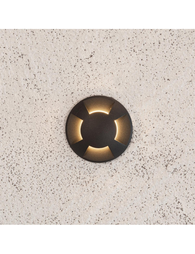 Balise Extérieure LED Encastrable Sol 4L 24V DC Loto Noire