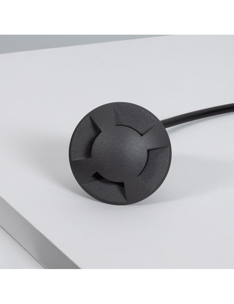 Balise Extérieure LED Encastrable Sol 4L 24V DC Loto Noire