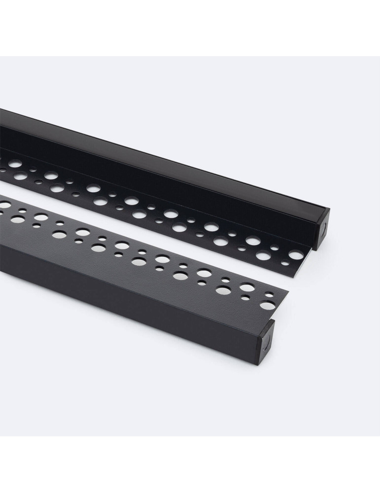 Profilé Aluminium Intégration Plâtre/Placo avec Capot Continu pour Ruban LED jusqu'à 8 mm