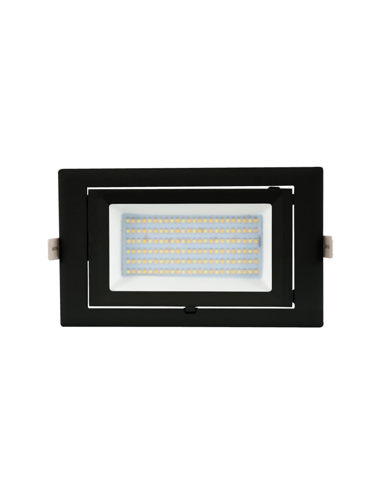 Spot Downlight LED 20W Rectangulaire Orientable SAMSUNG 130 lm/W LIFUD Coupe 210x125 mm Noir