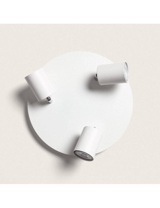 Plafonnier Rond Orientable Métal 3 Spots Whitstable