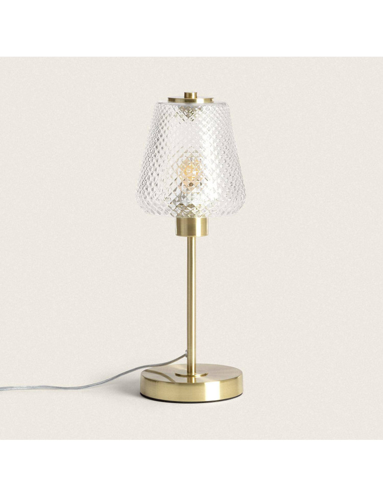 Lampe à Poser Métal et Verre Stiklu