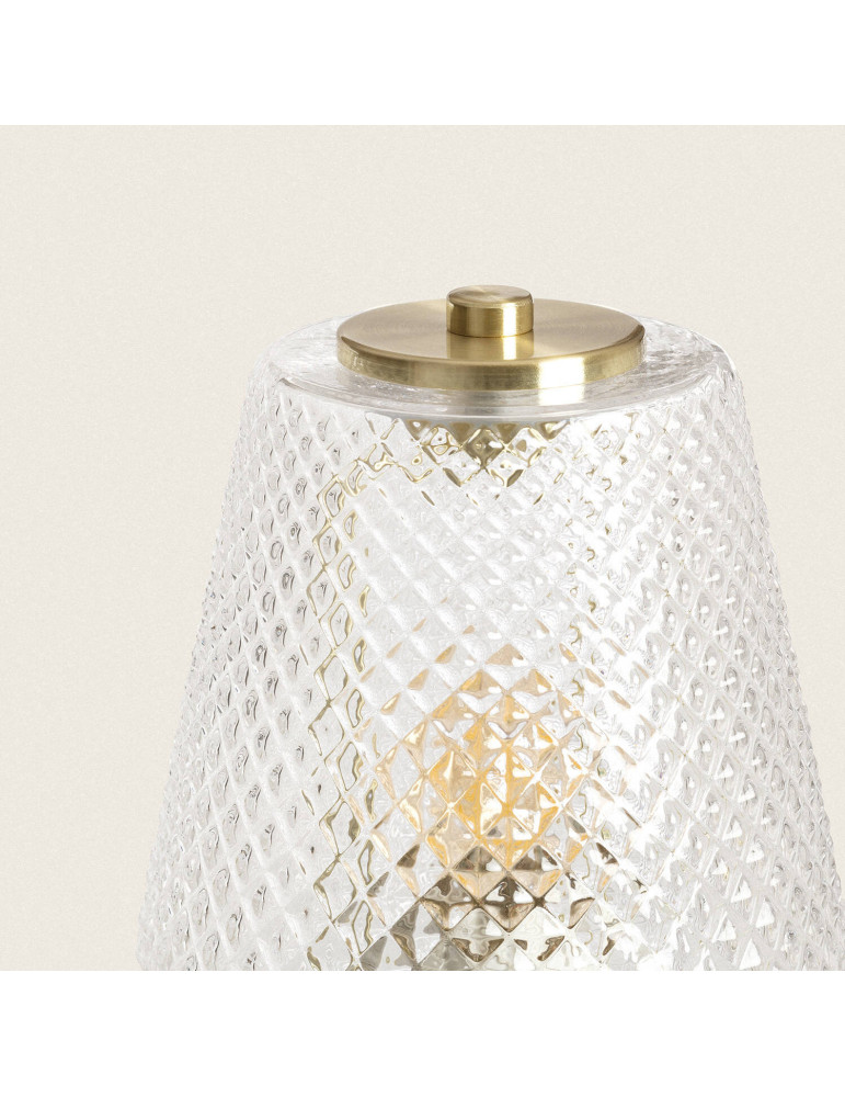 Lampe à Poser Métal et Verre Stiklu