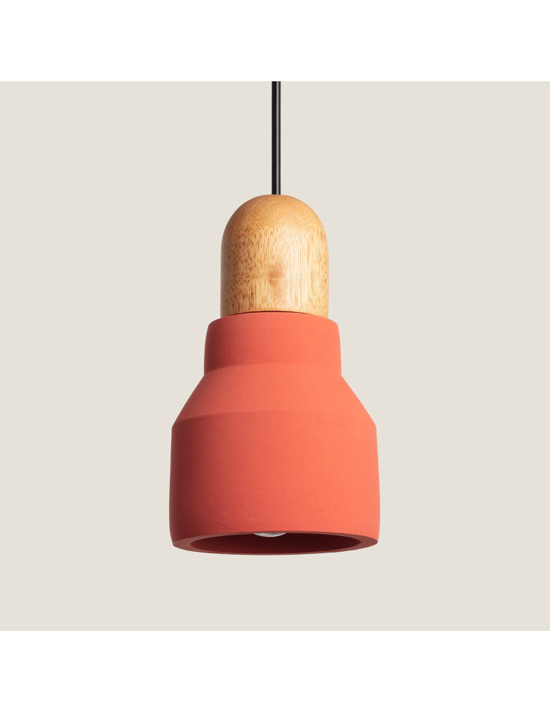 Suspension Ciment et Bois Luster