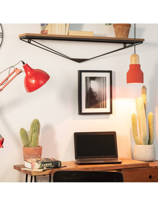 Suspension Ciment et Bois Luster