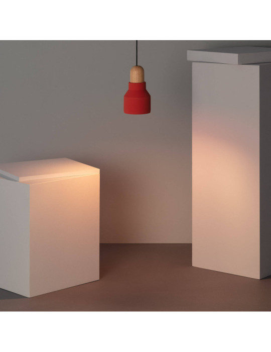 Suspension Ciment et Bois Luster