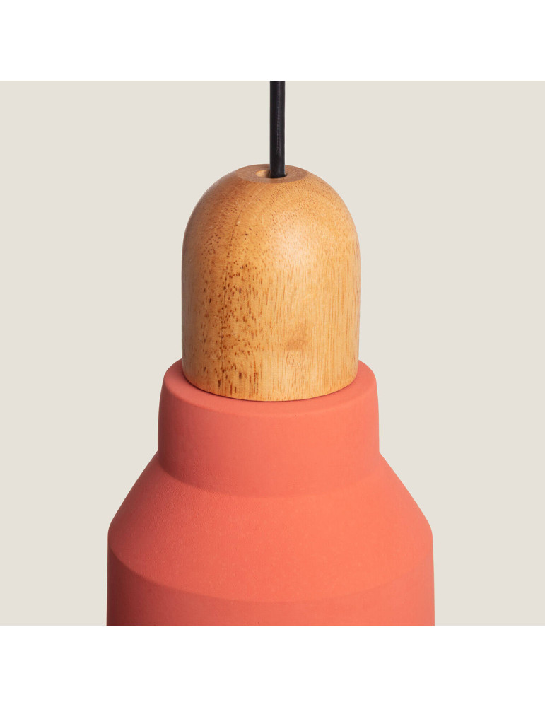 Suspension Ciment et Bois Luster