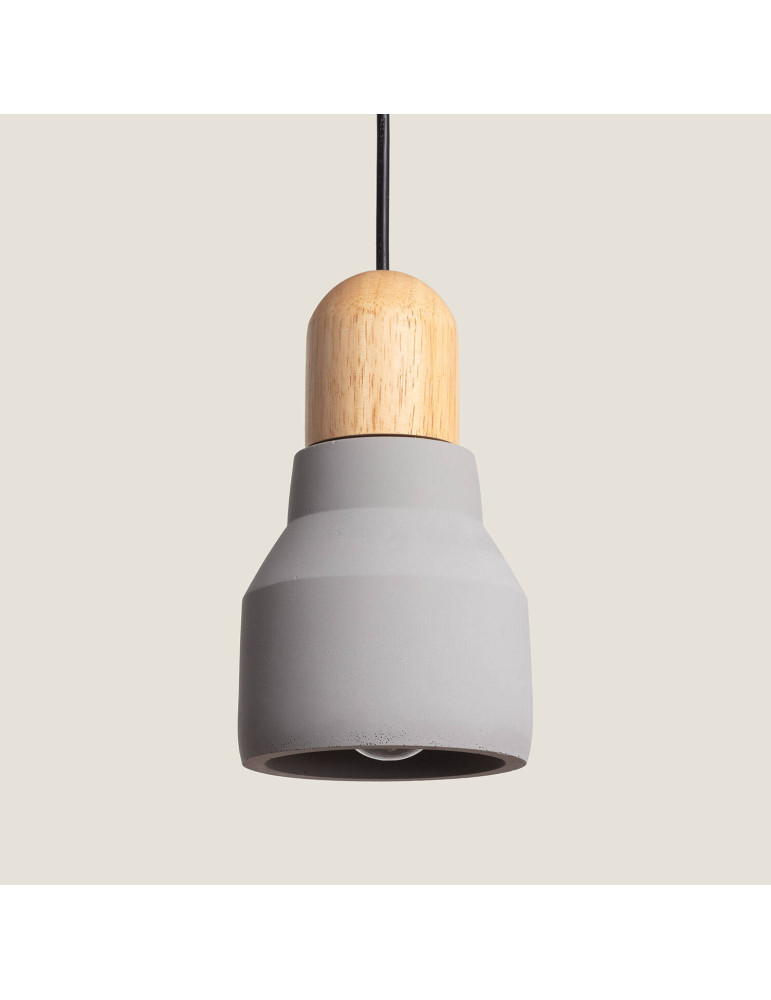 Suspension Ciment et Bois Luster