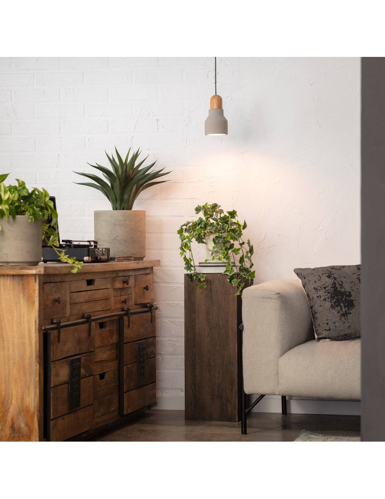 Suspension Ciment et Bois Luster