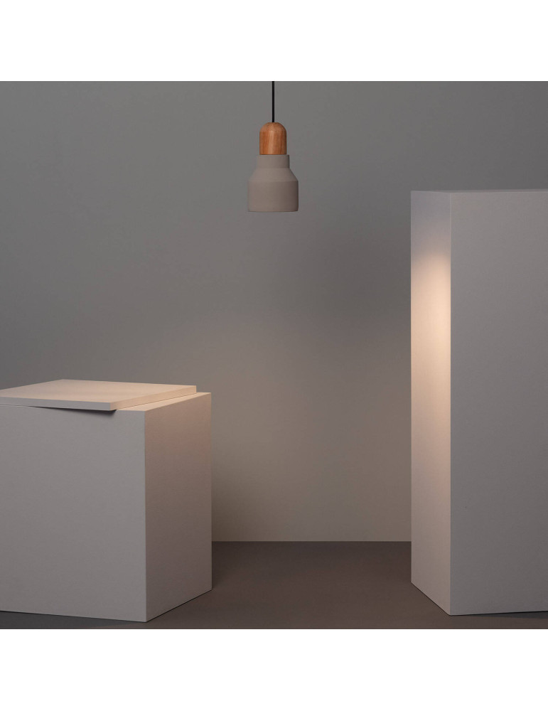 Suspension Ciment et Bois Luster