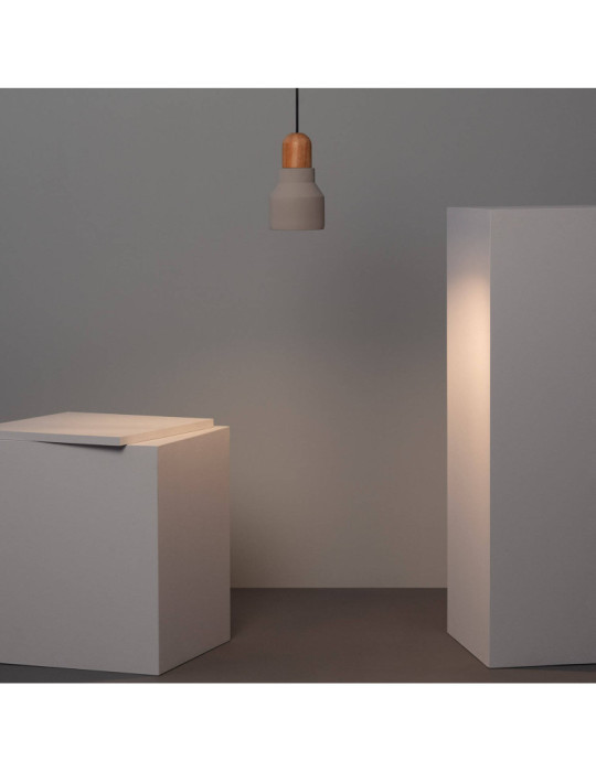 Suspension Ciment et Bois Luster