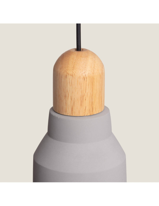 Suspension Ciment et Bois Luster