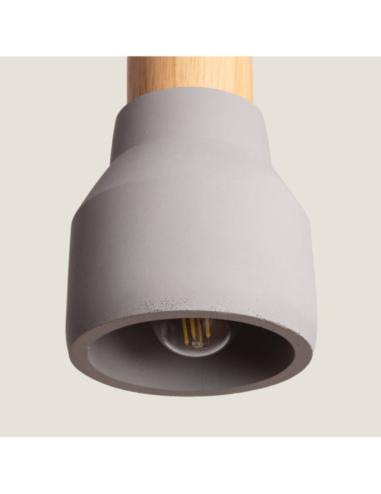 Suspension Ciment et Bois Luster
