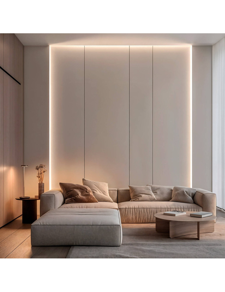 Ruban LED 24V DC WCOB 256 LED/m 5m IP20 CRI90 Largeur 8mm coupe tous les 3