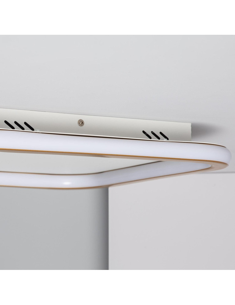 Plafonnier LED Carré Métal CCT Sélectionnable Allharo 30W 410x410 mm