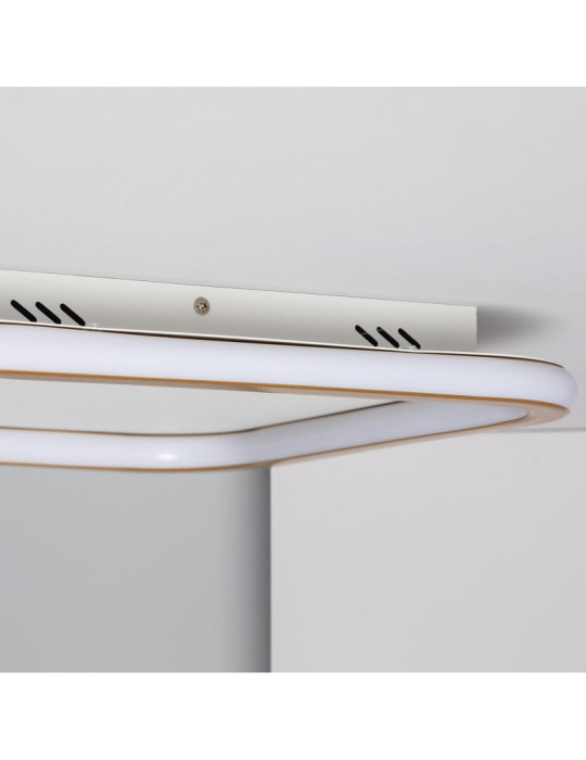 Plafonnier LED Carré Métal CCT Sélectionnable Allharo 30W 410x410 mm