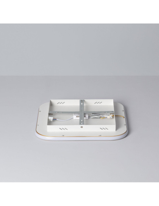 Plafonnier LED Carré Métal CCT Sélectionnable Allharo 30W 410x410 mm