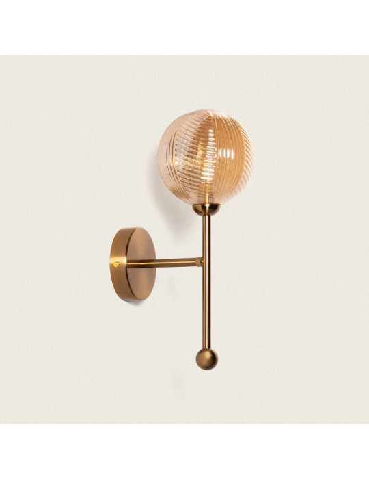 Lampe Murale Métal et Verre Abbie Lampe Murale Métal et Verre Abbie