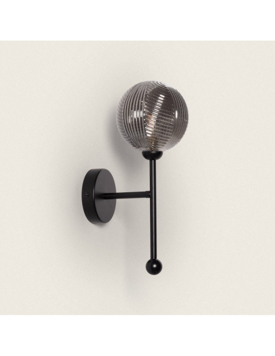 Lampe Murale Métal et Verre Abbie Lampe Murale Métal et Verre Abbie