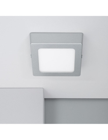 Plafonnier LED  6W Carré Aluminium 105x105 mm Slim CCT Sélectionnable Galán SwitchDimm