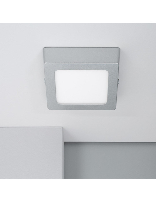 Plafonnier LED  6W Carré Aluminium 105x105 mm Slim CCT Sélectionnable Galán SwitchDimm