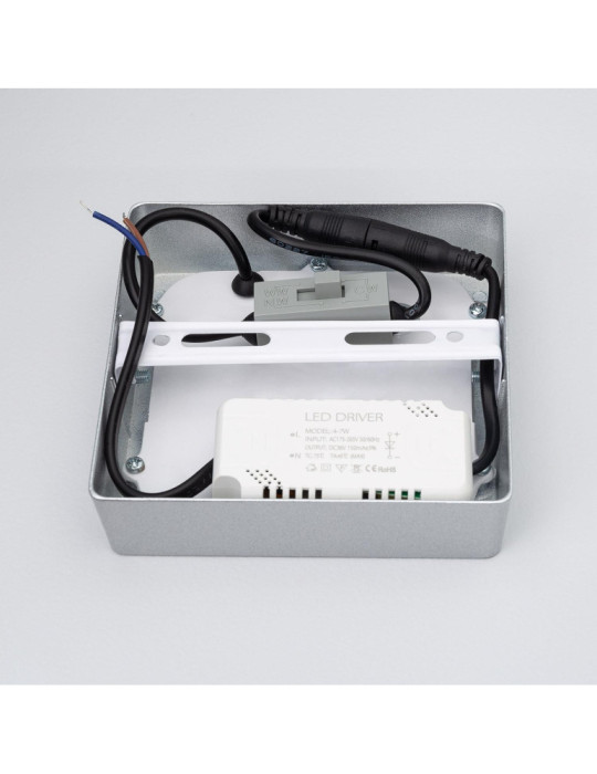 Plafonnier LED  6W Carré Aluminium 105x105 mm Slim CCT Sélectionnable Galán SwitchDimm