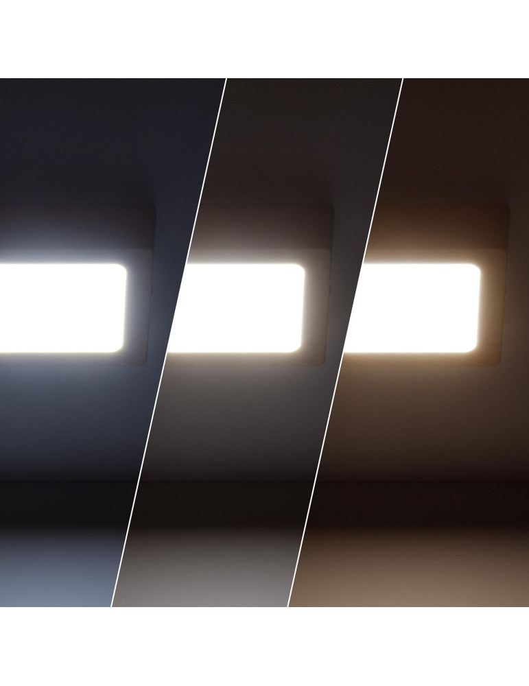 Plafonnier LED  6W Carré Aluminium 105x105 mm Slim CCT Sélectionnable Galán SwitchDimm