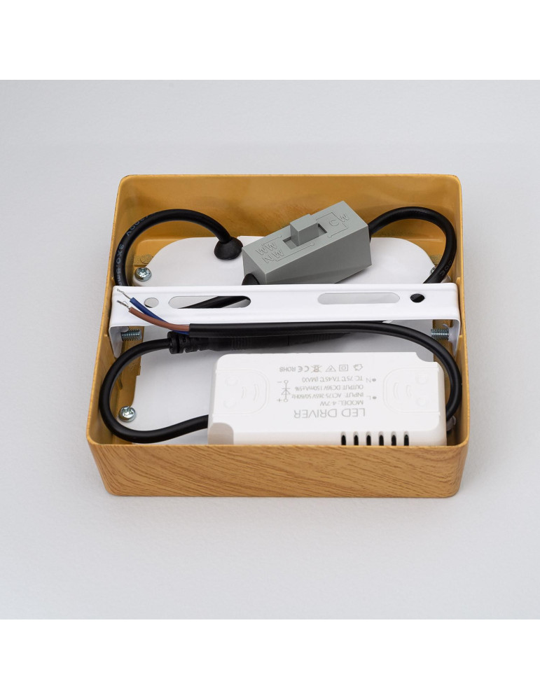 Plafonnier LED  6W Carré Aluminium 105x105 mm Slim CCT Sélectionnable Galán SwitchDimm