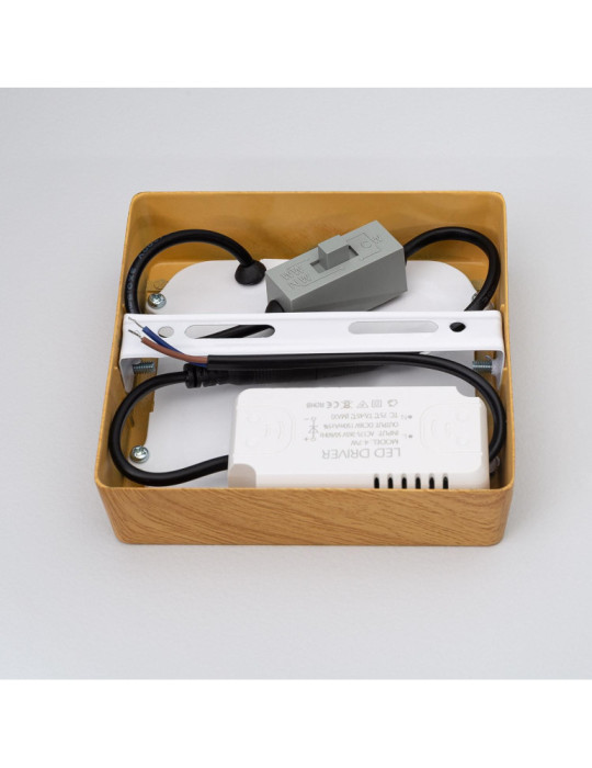 Plafonnier LED  6W Carré Aluminium 105x105 mm Slim CCT Sélectionnable Galán SwitchDimm