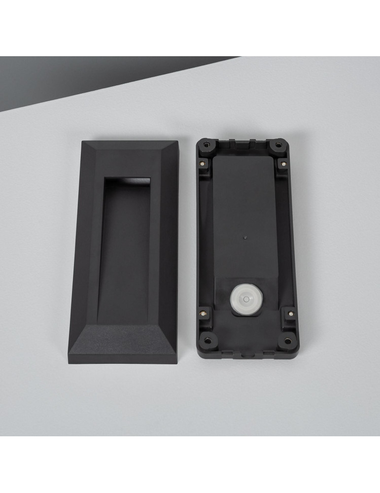 Balise LED Extérieure en Saillie Rectangulaire Gisli Noire