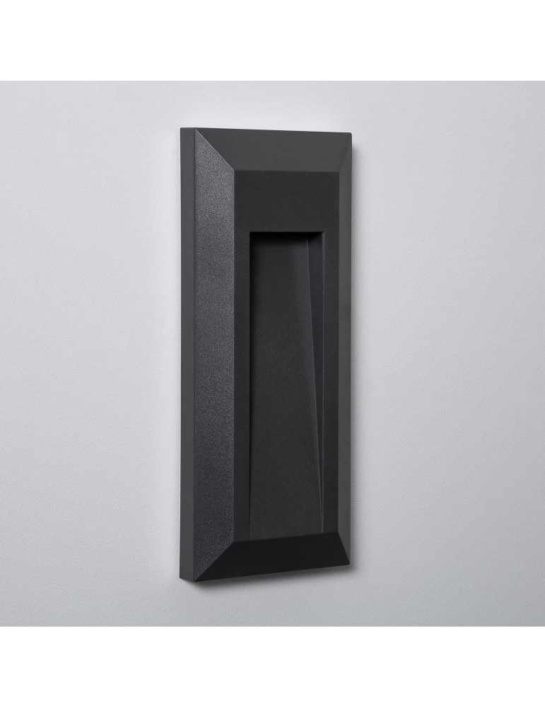 Balise LED Extérieure en Saillie Rectangulaire Gisli Noire